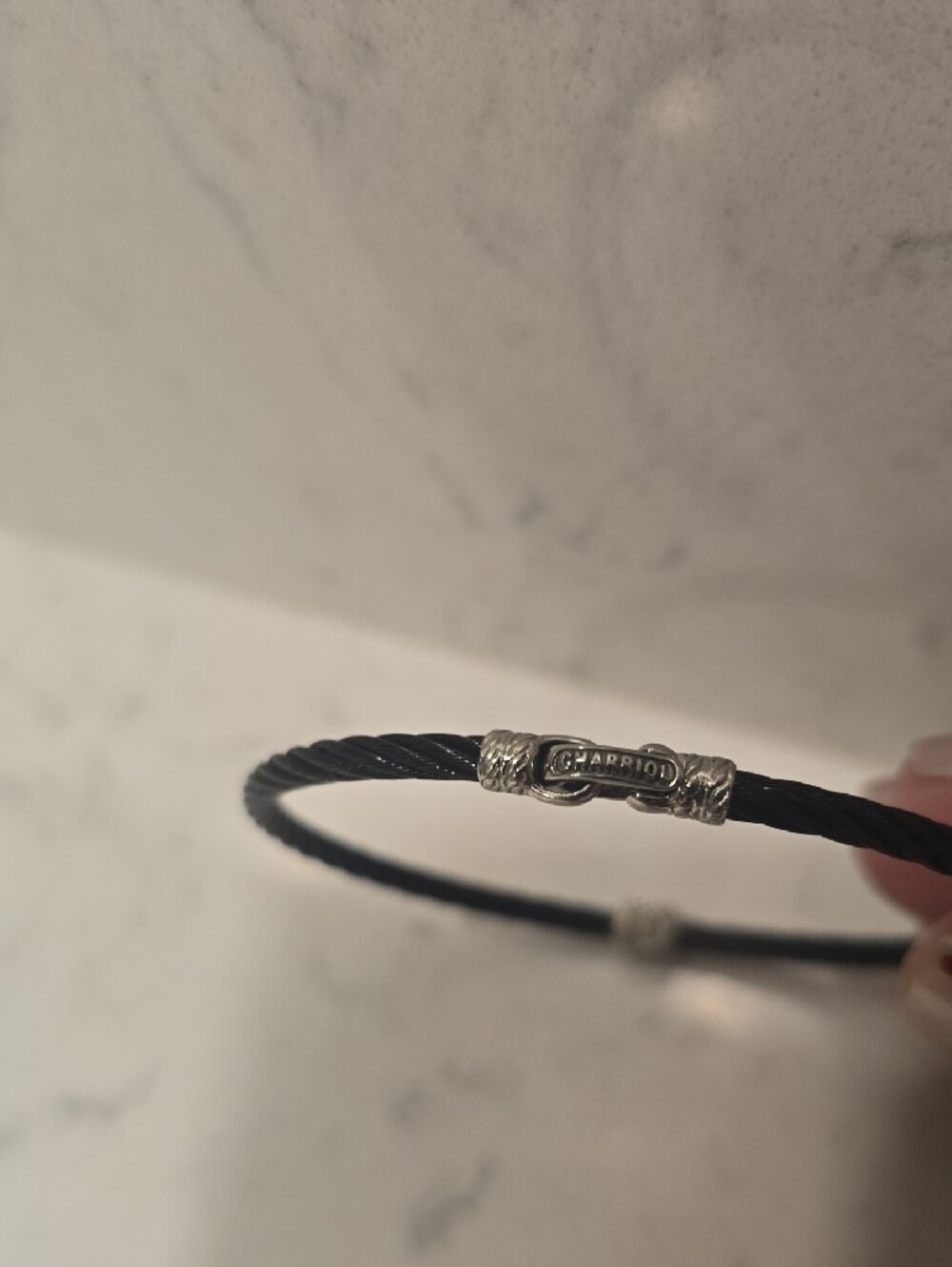 Charriol Black Diamond Station Cable Bracelet - Picture 4 of 7